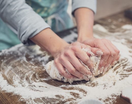 Image of dough being kneaded